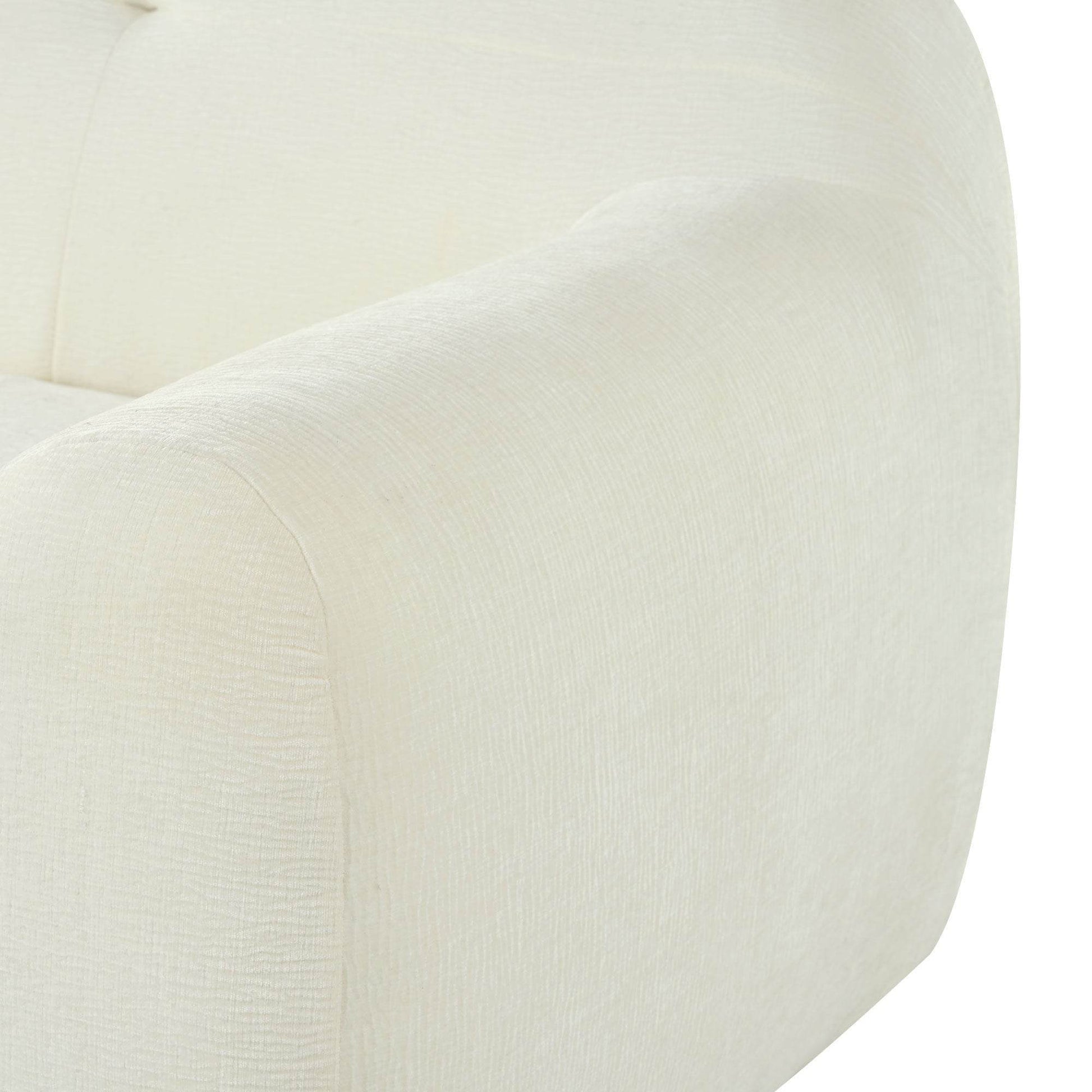 85.8' Wide Chenille Fabric 3-Seater Sofa with Tufted Style, Full - CheepSweepz