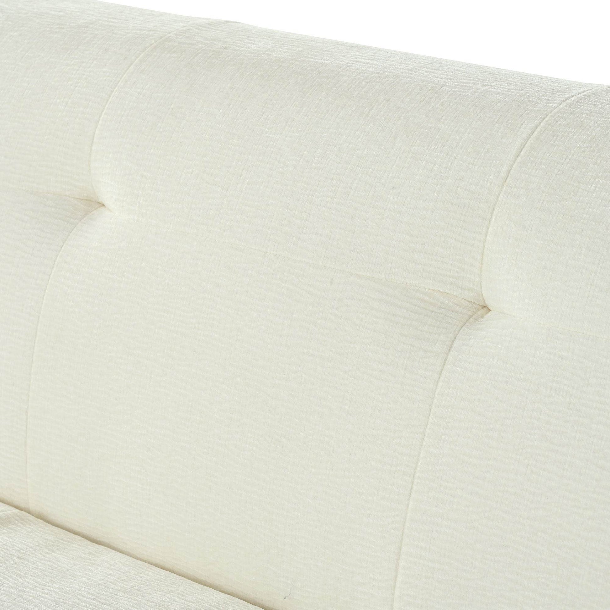 85.8' Wide Chenille Fabric 3-Seater Sofa with Tufted Style, Full - CheepSweepz