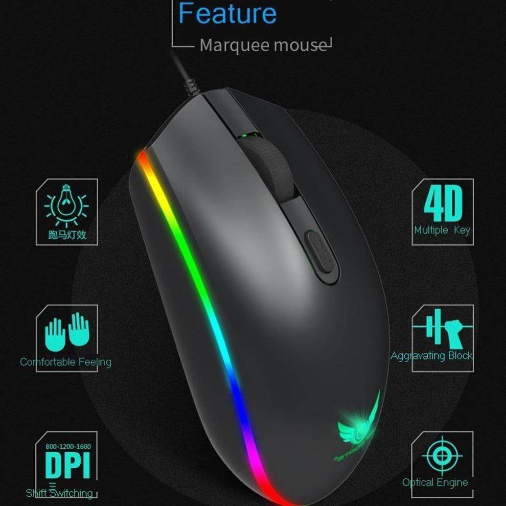 Dragon LED Backlight Gaming USB Wired Keyboard Mouse Set - CheepSweepz