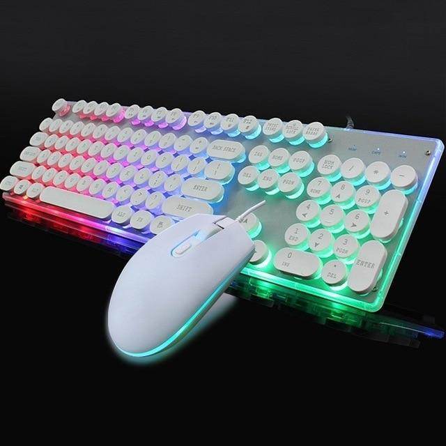 Dragon LED Backlight Gaming USB Wired Keyboard Mouse Set - CheepSweepz
