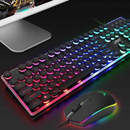 Dragon LED Backlight Gaming USB Wired Keyboard Mouse Set - CheepSweepz